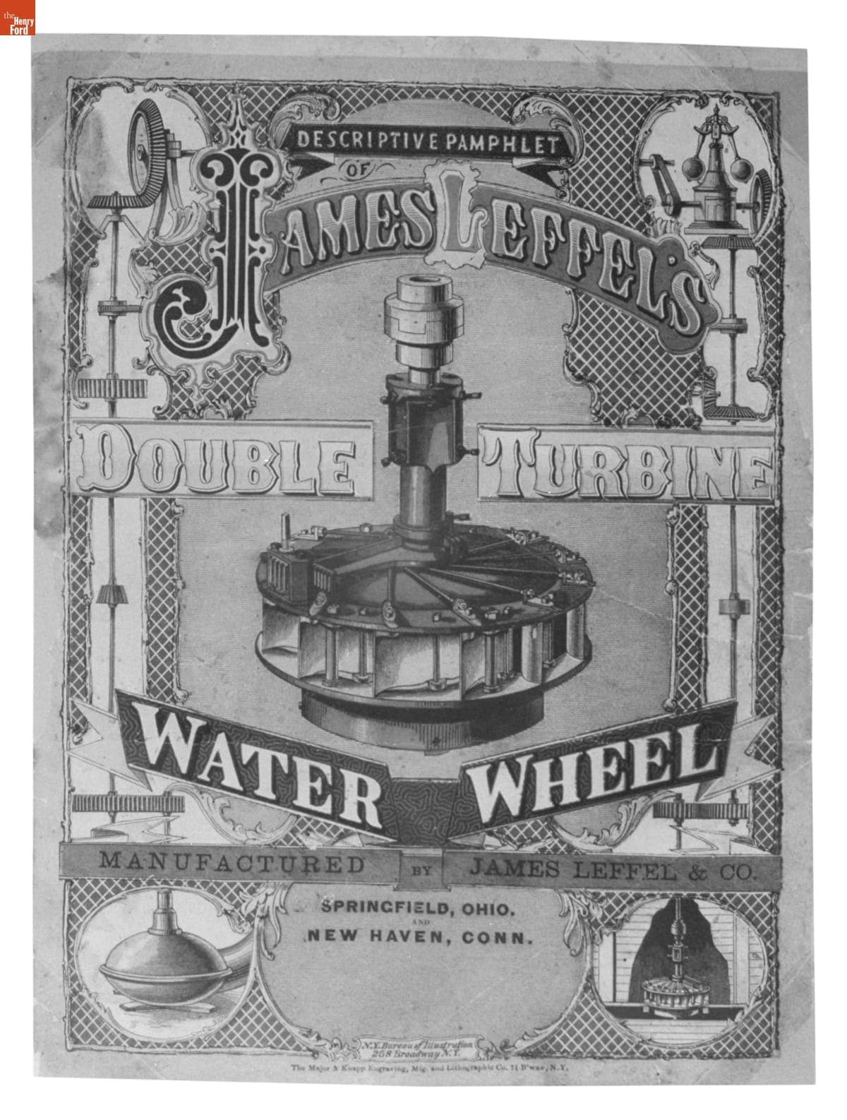 Descriptive Pamphlet of James Leffel's Double Turbine Water Wheel, 1870