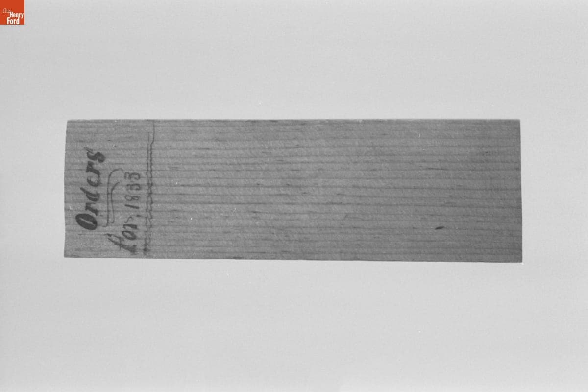 Board Used for Filing Firearms Orders, North and Savage Company, 1833