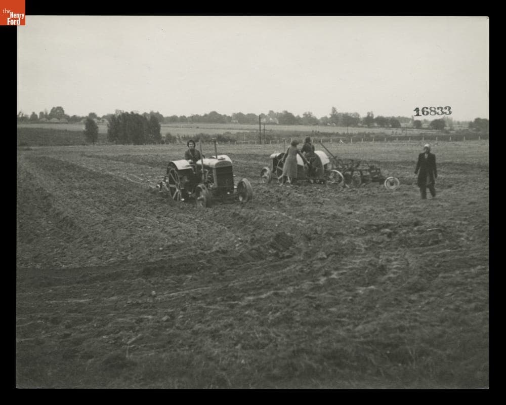 Students Driving Tractors at Henry Ford Institute of Agricultural Engineering, England, 1939