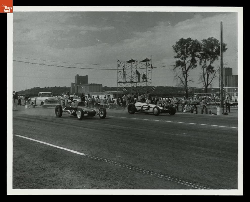 Calvin Rice at the NHRA Nationals, Kansas City, Missouri, 1956