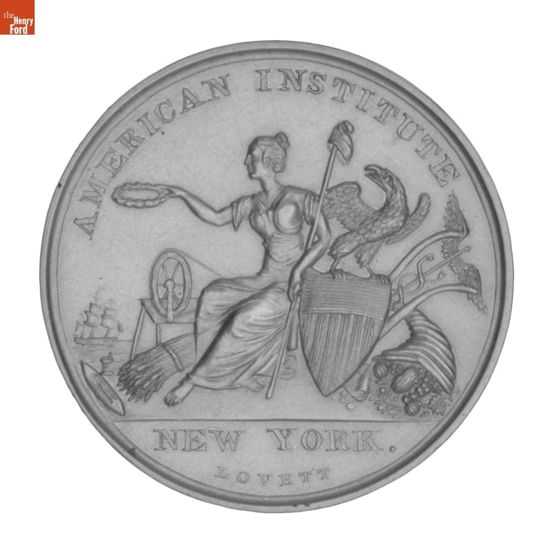 American Institute of the City of New York Medal Awarded to "C. Potter Jr. for a Patent Printing Press," 1855