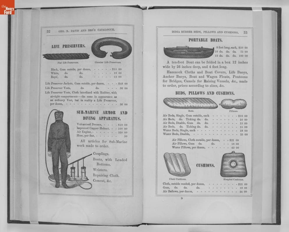 "Catalogue and Trade-Price List of India Rubber and Gutta Percha Goods," 1856