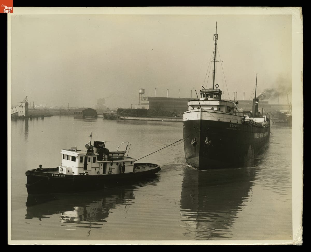 SS Coralia Transporting Automobiles from Ford Motor Company Rouge Plant, Dearborn, Michigan, March 1937