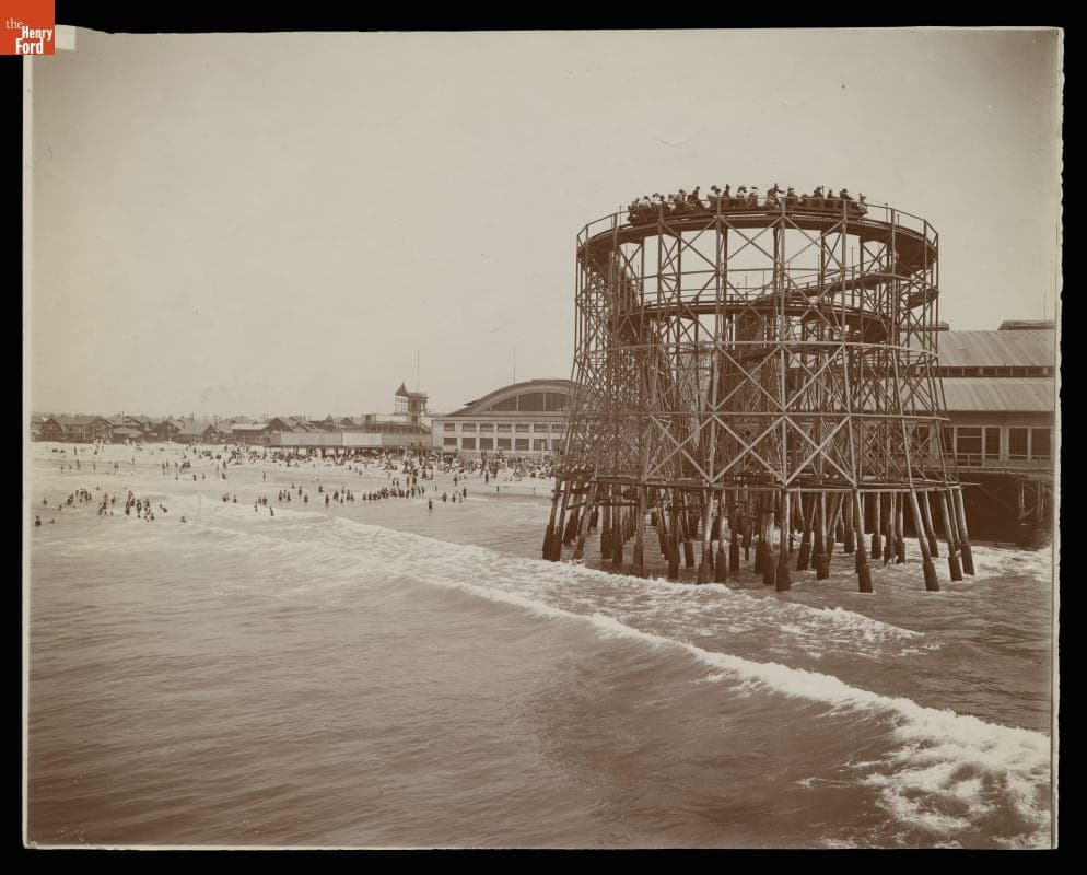 Scenic Railway and Bathing Beach, Venice, California, August 1910