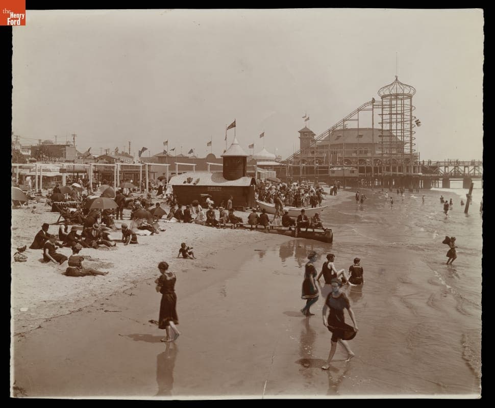 Bathing Beach and Amusement Park, Long Beach, California, August 1910