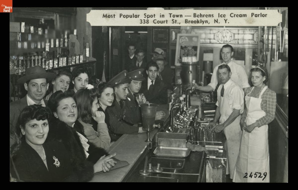 Behrens Ice Cream Parlor, Brooklyn, New York, 1935-1950