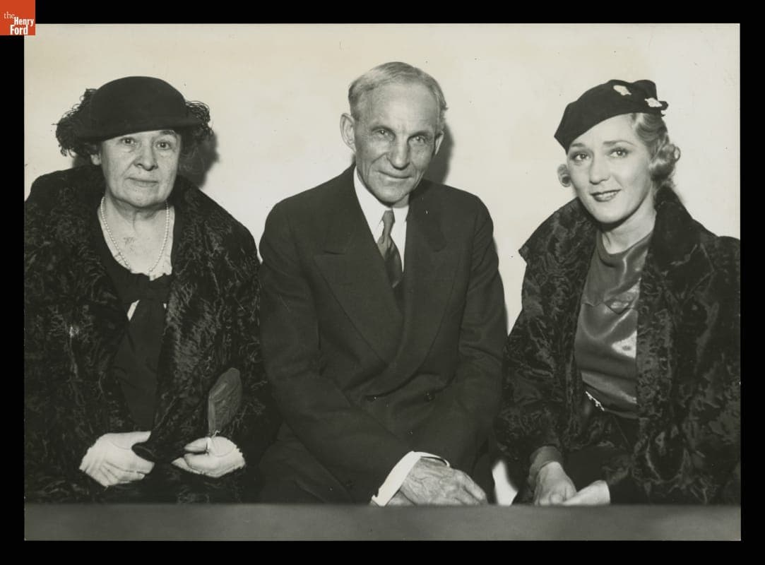 Clara Ford, Henry Ford, and Mary Pickford, 1933