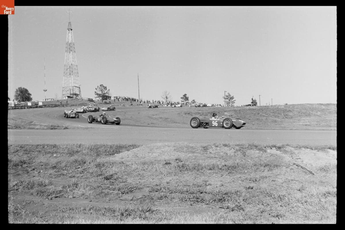 Dan Gurney Driving Lotus 18 Climax in Louisiana Formula Libre 200 Mile Race (Pipeline 200), March-April 1962