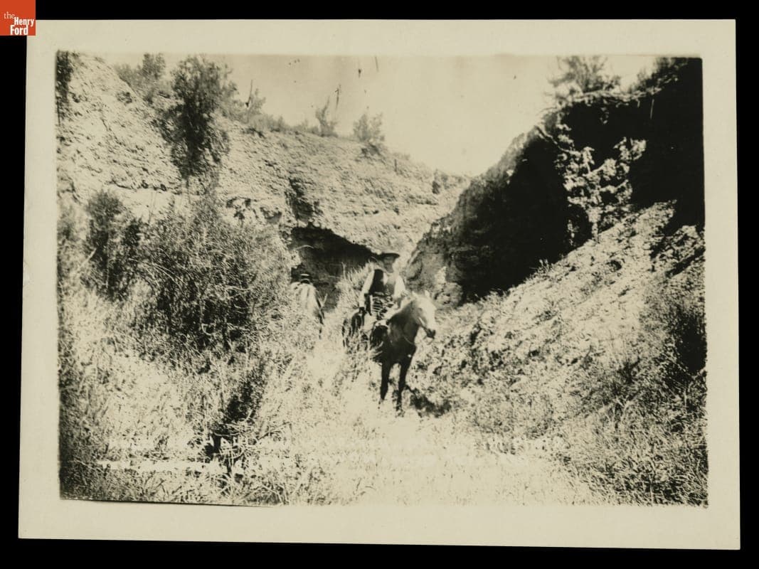 Horseman in a Canyon, Wyoming Territory, 1880-1889