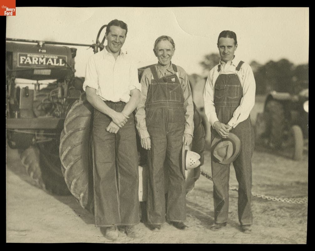 Harvey Firestone with Sons Leonard and Raymond, Columbiana County, Ohio, 1936