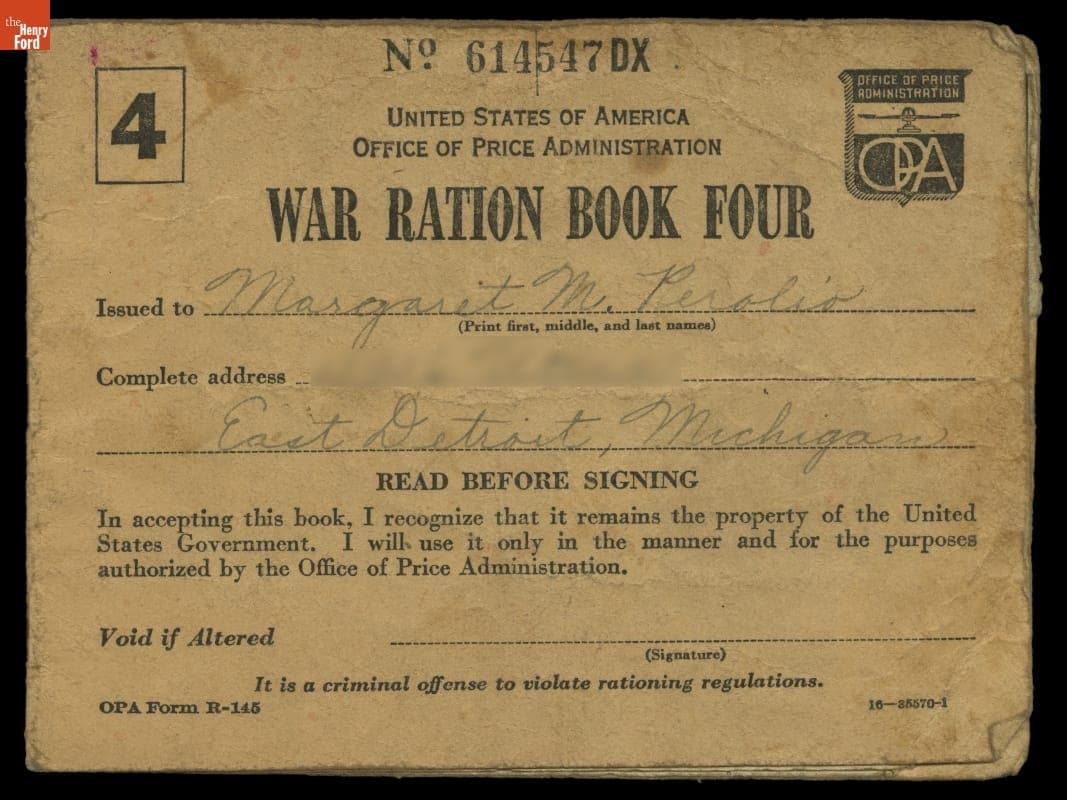 World War II Ration Book Four, 1943-1945
