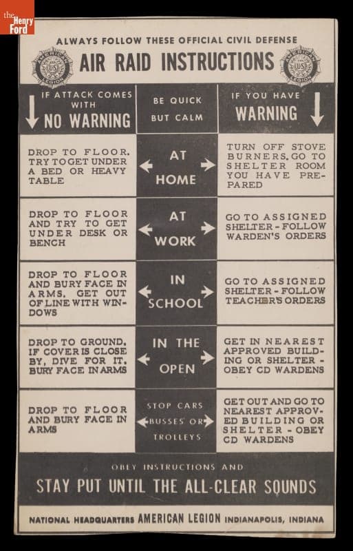 Official Civil Defense Air Raid Instructions, 1950-1958