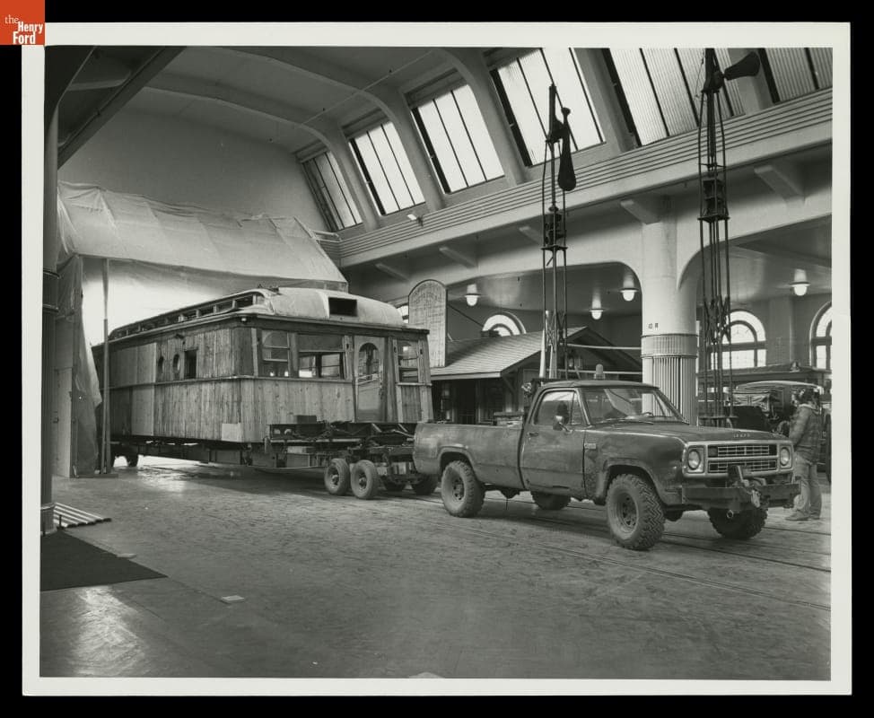 Moving Lamy's Diner into Henry Ford Museum, February 27, 1987