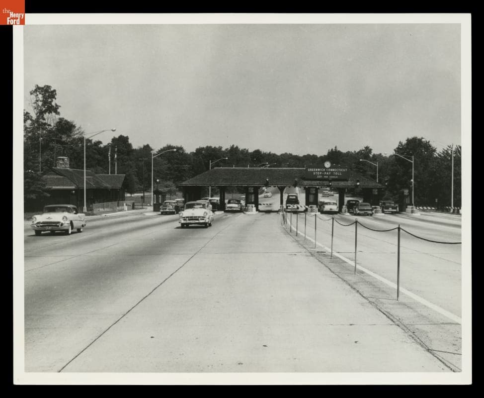 Tollbooths on Merritt Parkway, Greenwich, Connecticut, 1960-1969