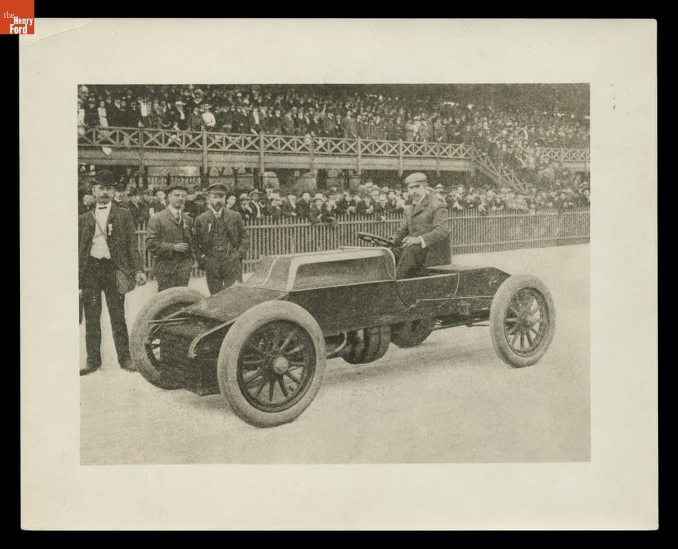 Alexander Winton in the "Bullet 1" Racer, Florida, 1902