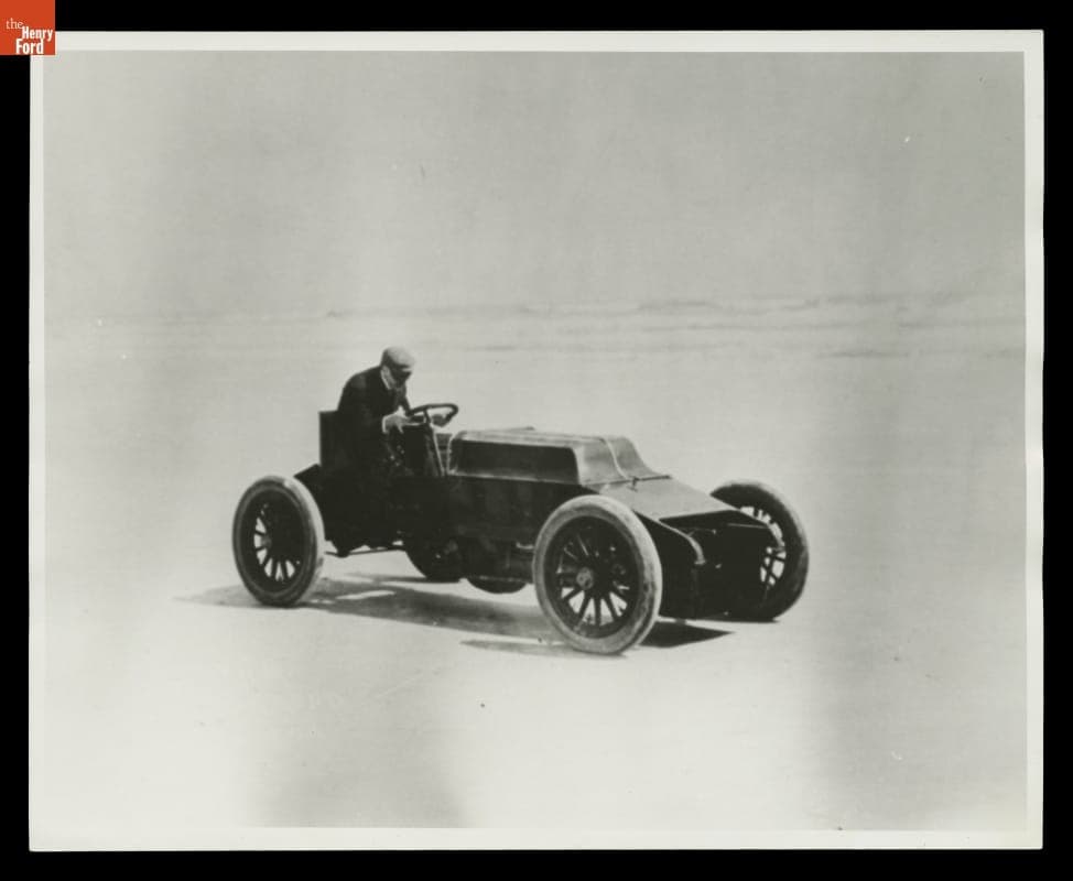 Alexander Winton in the "Bullet 1" Racer, Ormond Beach, Florida, March 1902