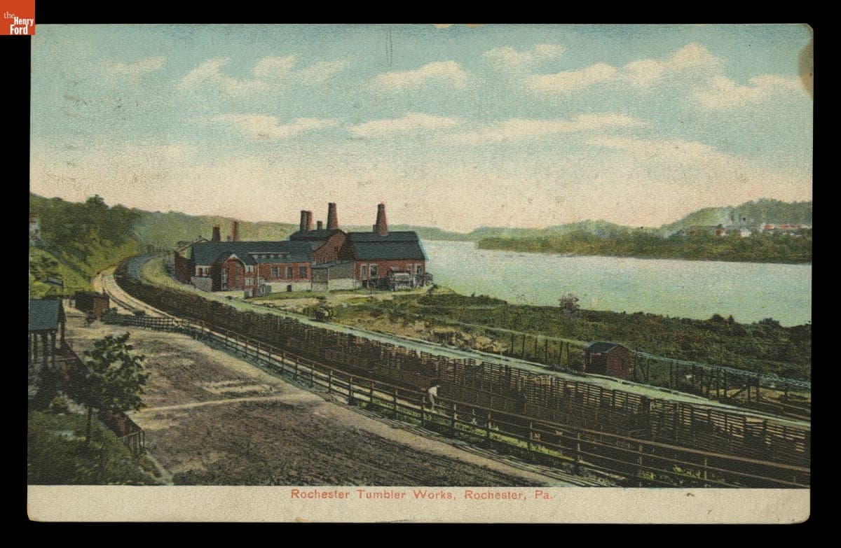 Rochester Tumbler Works, Rochester, Pennsylvania, Postcard Mailed October 1911