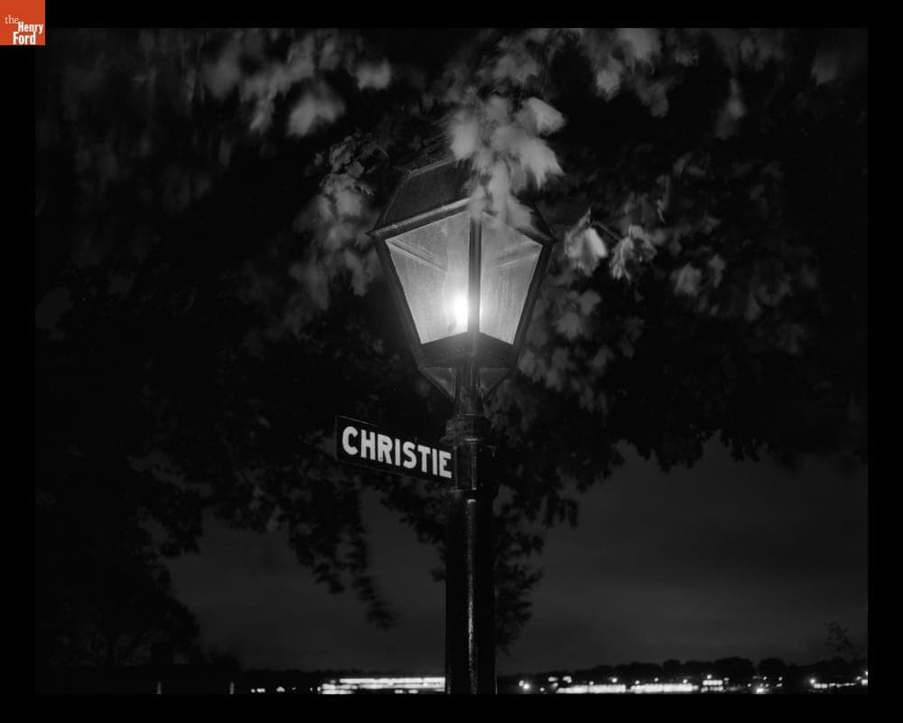 Christie Street Sign in Greenfield Village, October 1970
