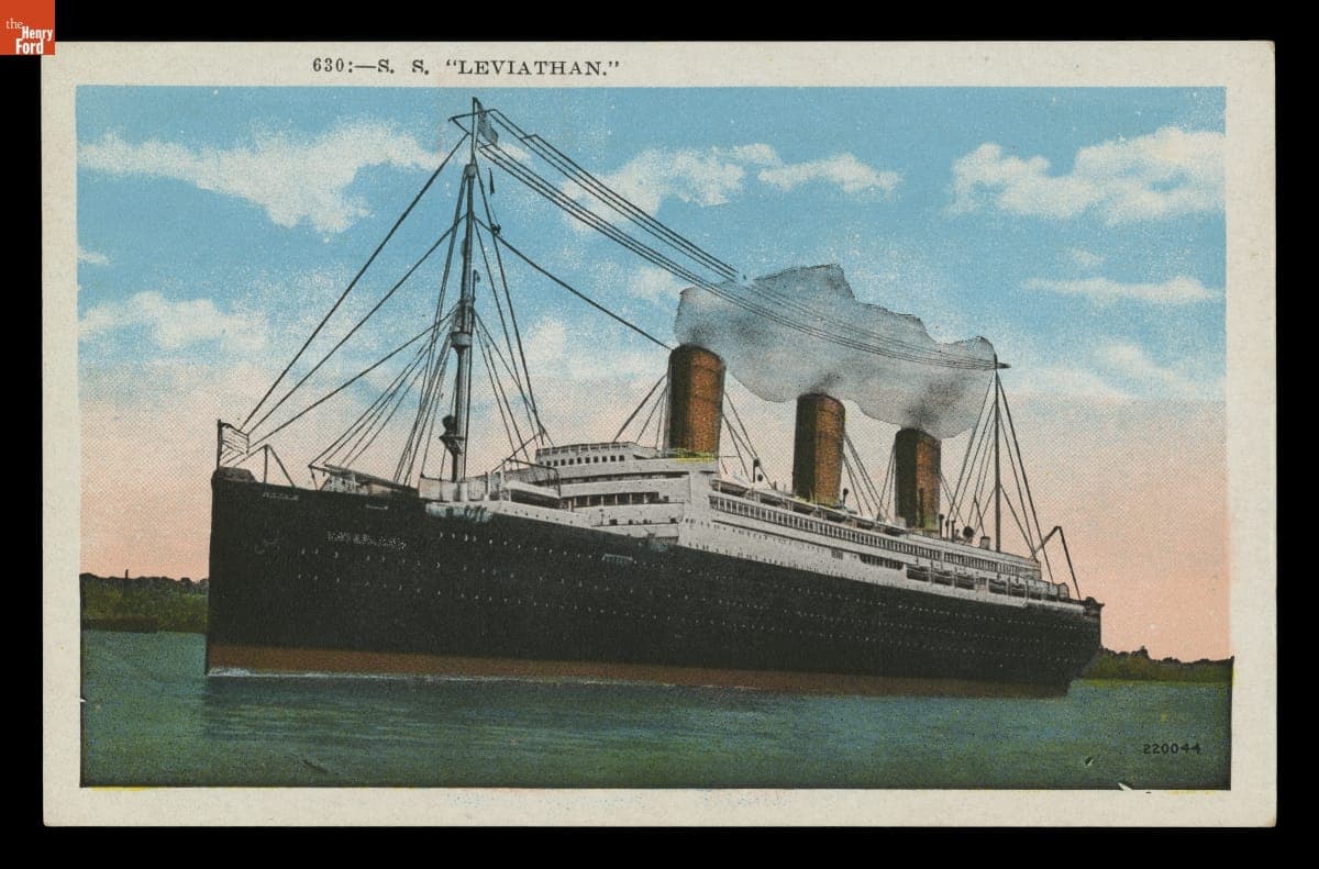 Postcard, "SS Leviathan," circa 1926
