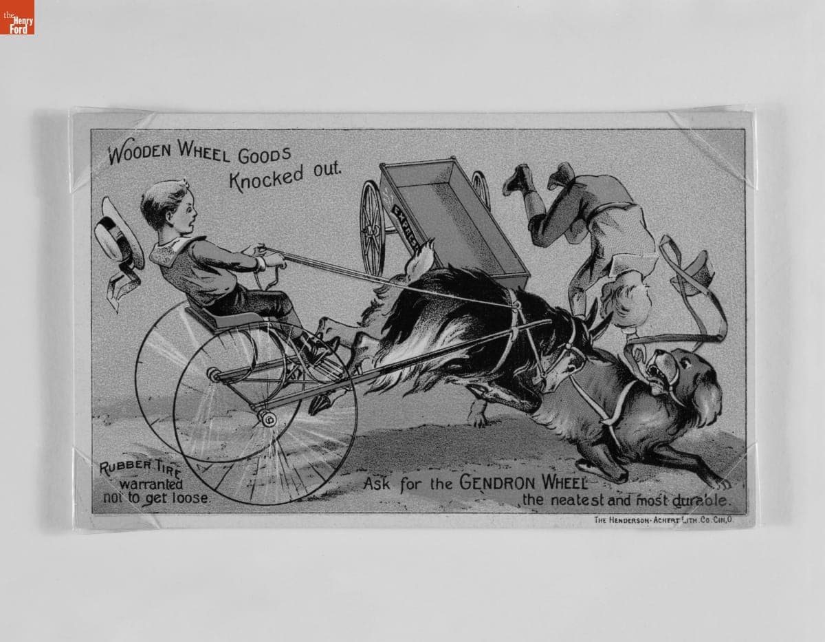 Trade Card for Gendron Iron Wheels, 1880-1890