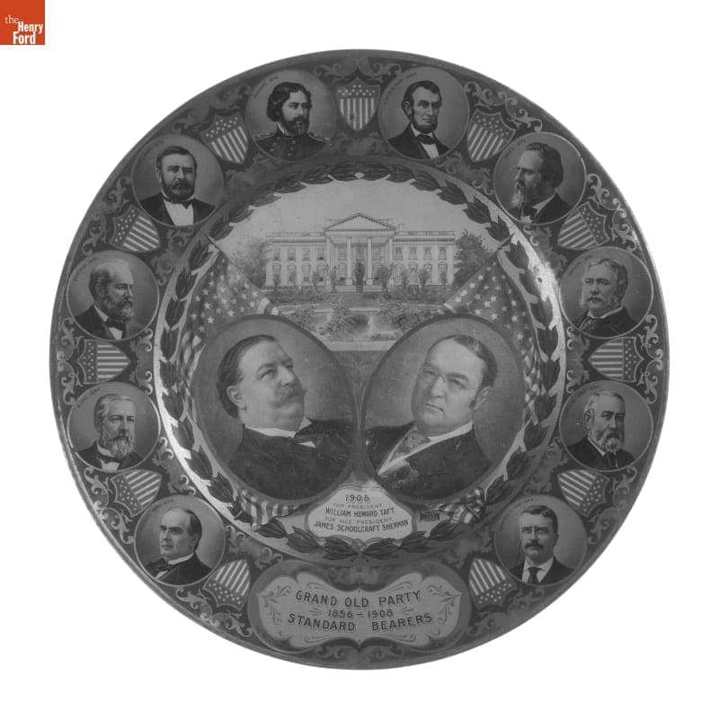 Taft-Sherman Campaign Tray, 1908