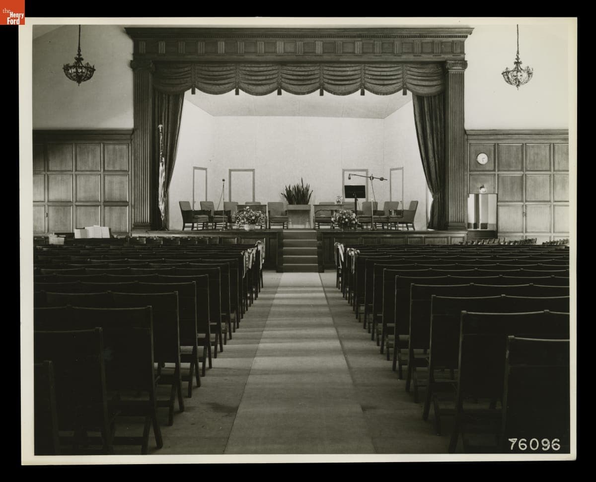 Auditorium at Henry Ford Hospital Set for Nursing School Graduation, September 1941