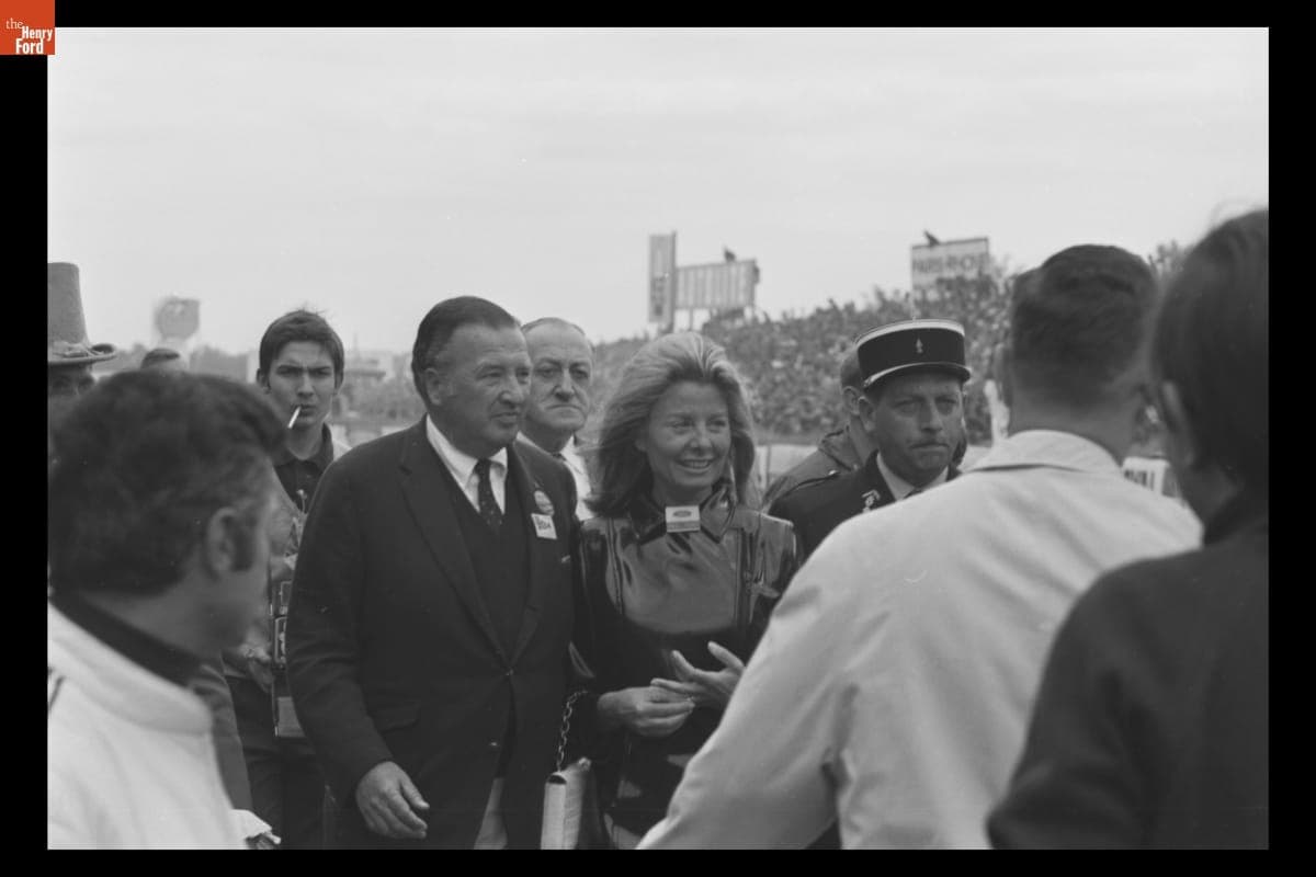 Henry Ford II and Cristina Ford at the 24 Heures du Mans (24 Hours of Le Mans) Race, June 1967