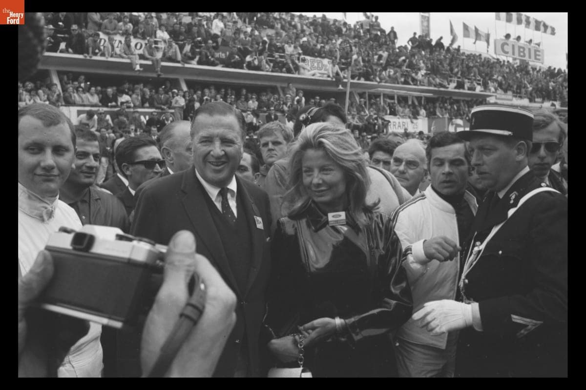 Henry Ford II and Cristina Ford at the 24 Heures du Mans (24 Hours of Le Mans) Race, June 1967