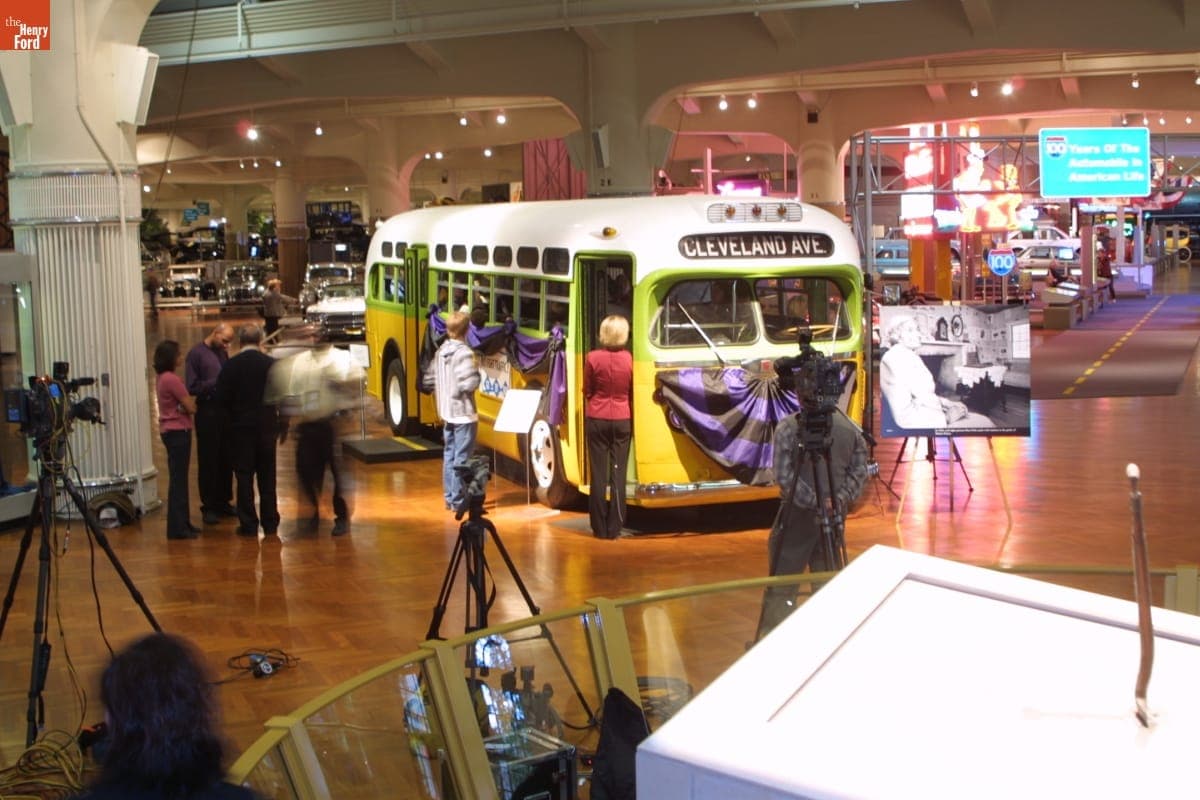Rosa Parks Bus in Henry Ford Museum, Special Exhibit Marking Rosa Parks' Death, October 2005