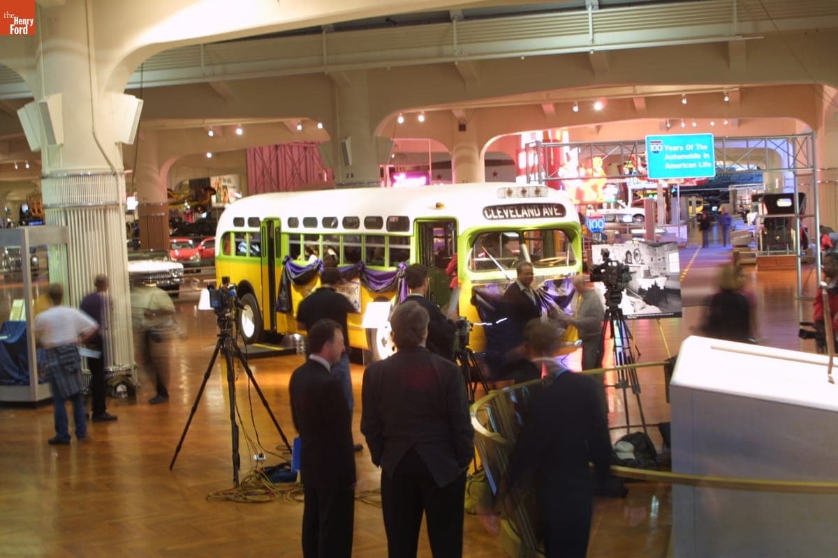 Rosa Parks Bus in Henry Ford Museum, Special Exhibit Marking Rosa Parks' Death, October 2005