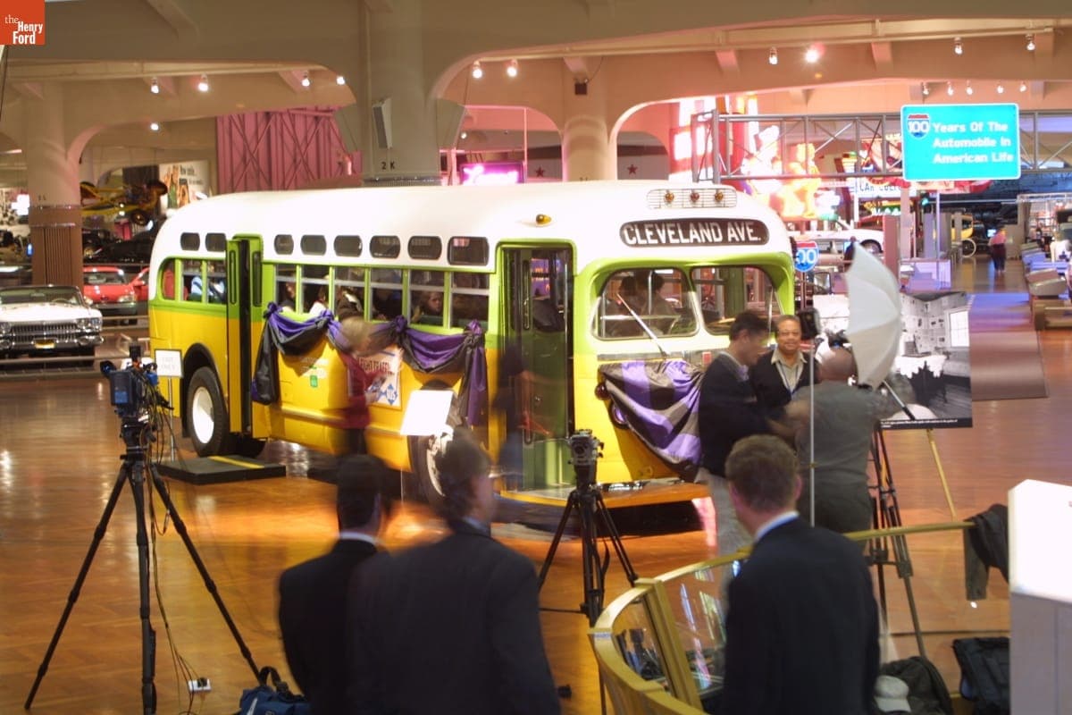 Rosa Parks Bus in Henry Ford Museum, Special Exhibit Marking Rosa Parks' Death, October 2005