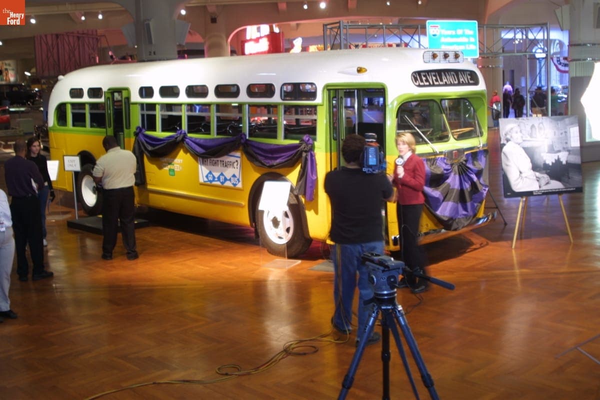 Rosa Parks Bus in Henry Ford Museum, Special Exhibit Marking Rosa Parks' Death, October 2005
