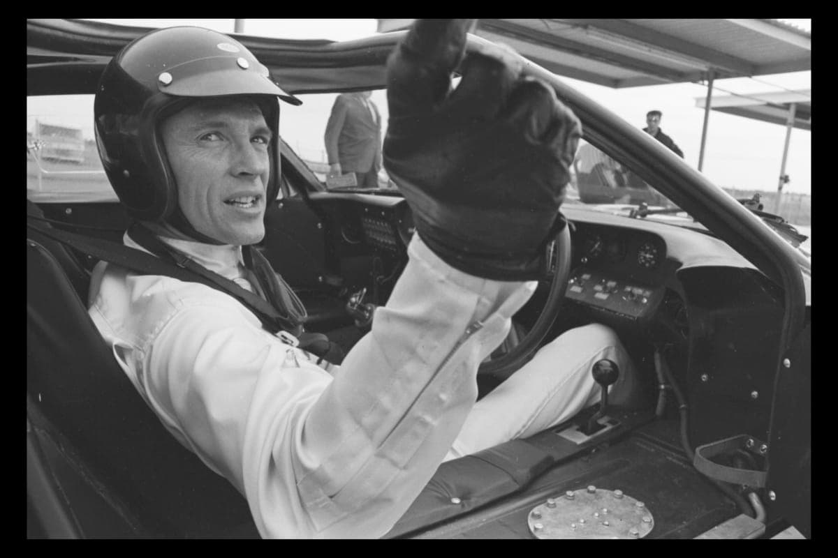 Dan Gurney in Ford Mark II at the Daytona 24 Hour Continental Race, February 1966