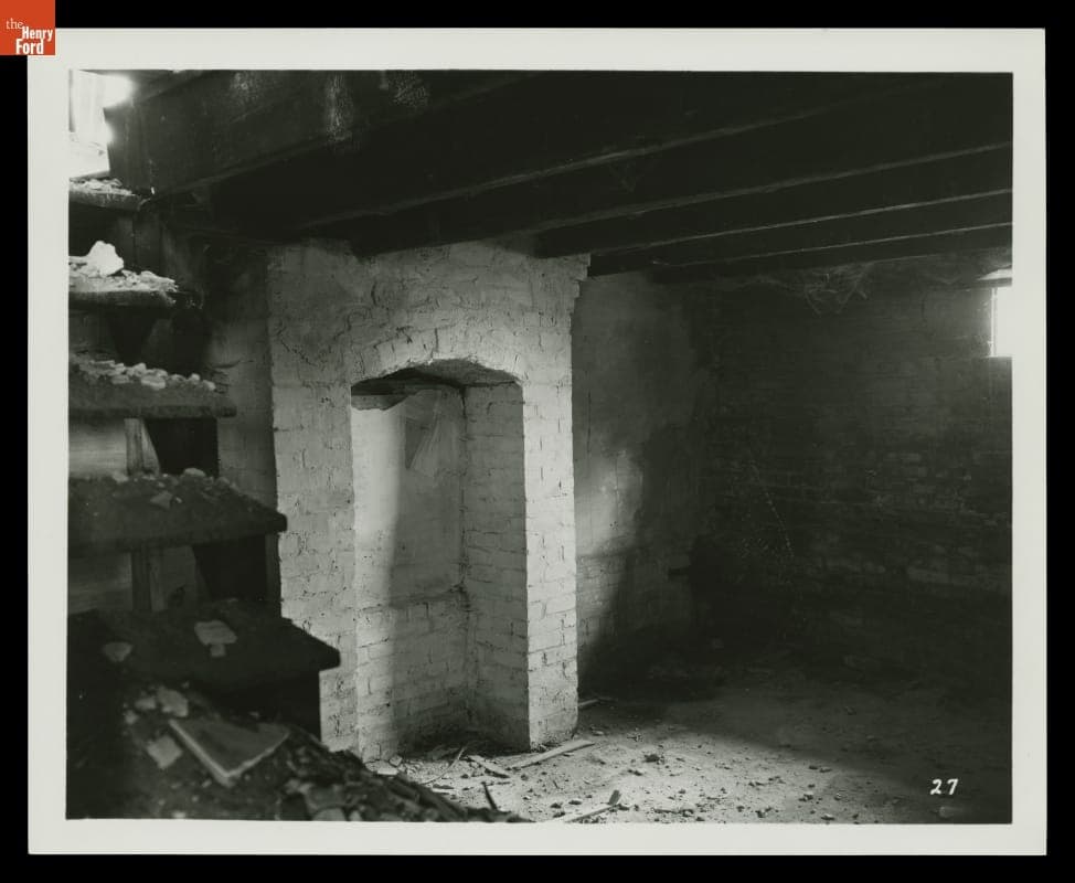 Dismantling Sarah Jordan Boarding House in Menlo Park, New Jersey for Move to Greenfield Village, 1928