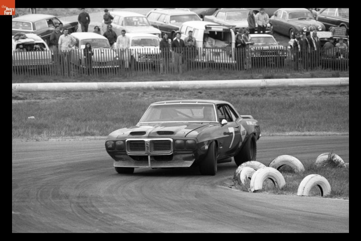 Pontiac Racecar in Trans-Am Race at Laguna Seca Raceway, April 1970