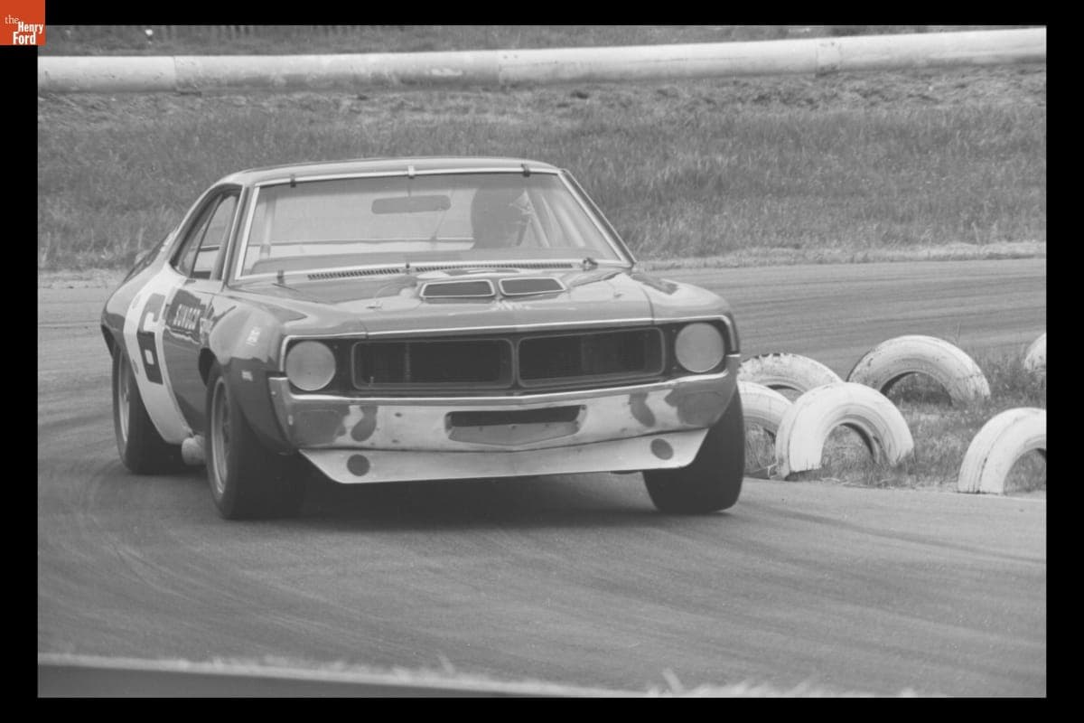 Mark Donohue Driving AMC Javelin at Laguna Seca Trans-Am Race, April 1970