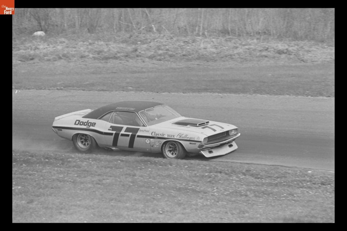 Dodge Challenger Driven by Sam Posey in the Lime Rock Trans-Am Race, May 1970