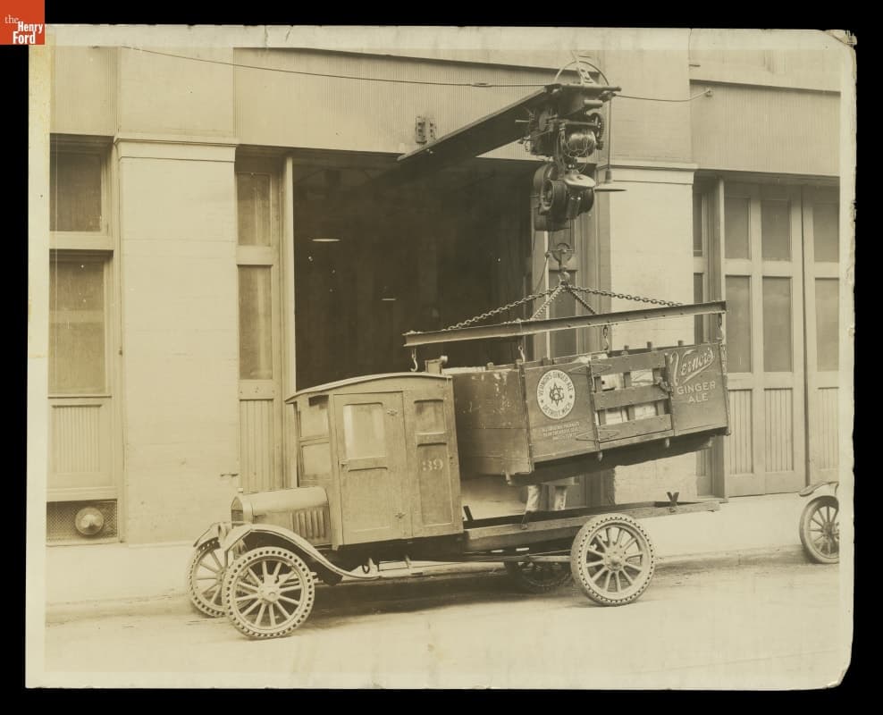 Ford Model T Stake Truck with Removable Body, Delivering Vernor's Ginger Ale, 1924