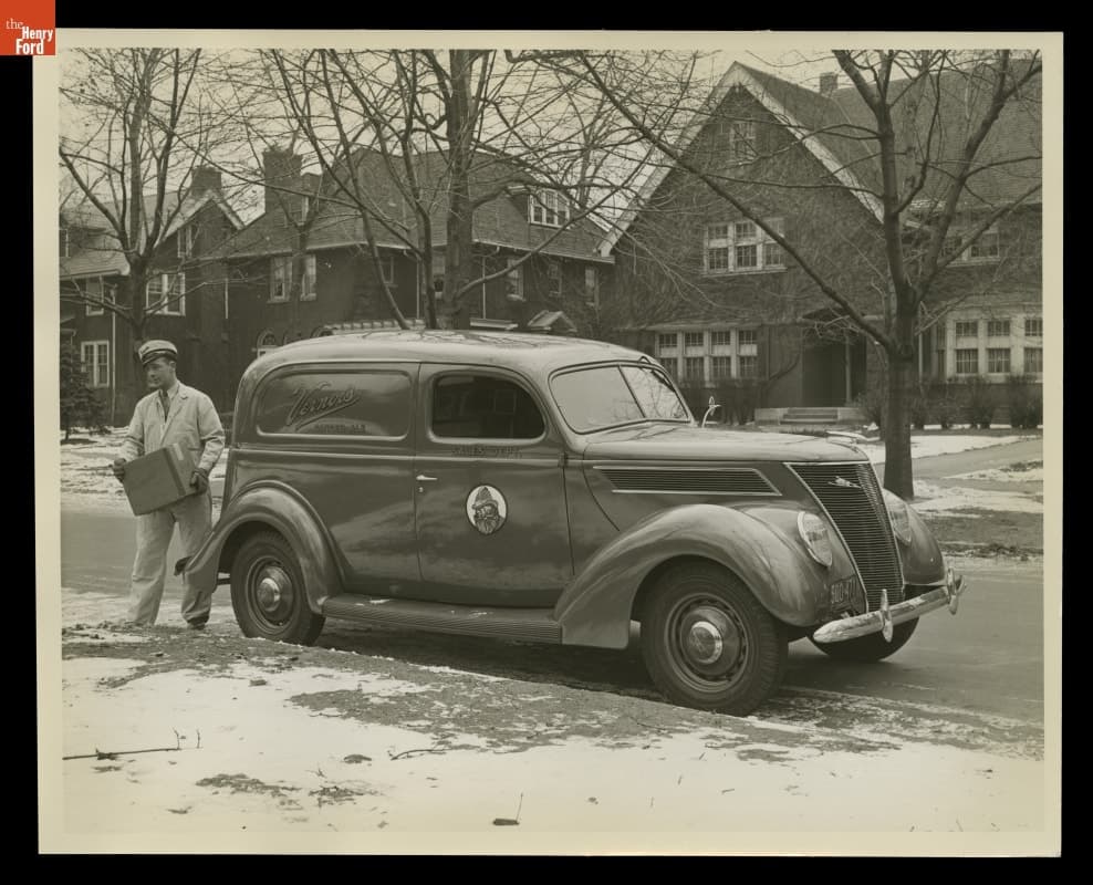 1937 Ford V-8 Sedan Delivery Truck for Vernor's Ginger Ale, November 30, 1936