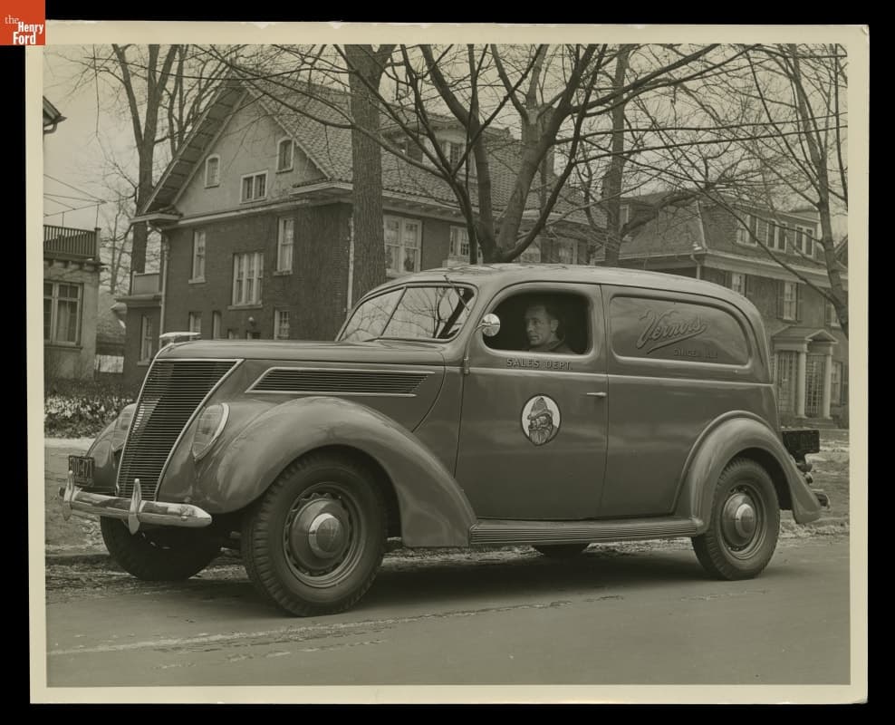 1937 Ford V-8 Sedan Delivery Truck for Vernor's Ginger Ale, November 30, 1936