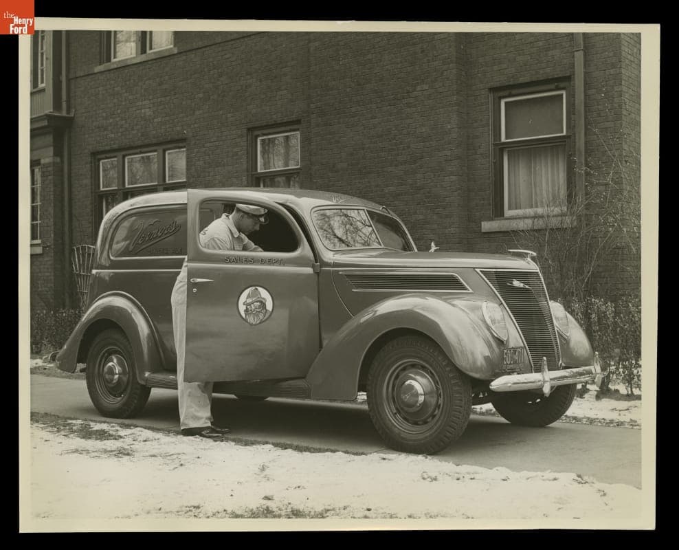 1937 Ford V-8 Sedan Delivery Truck for Vernor's Ginger Ale, November 30, 1936