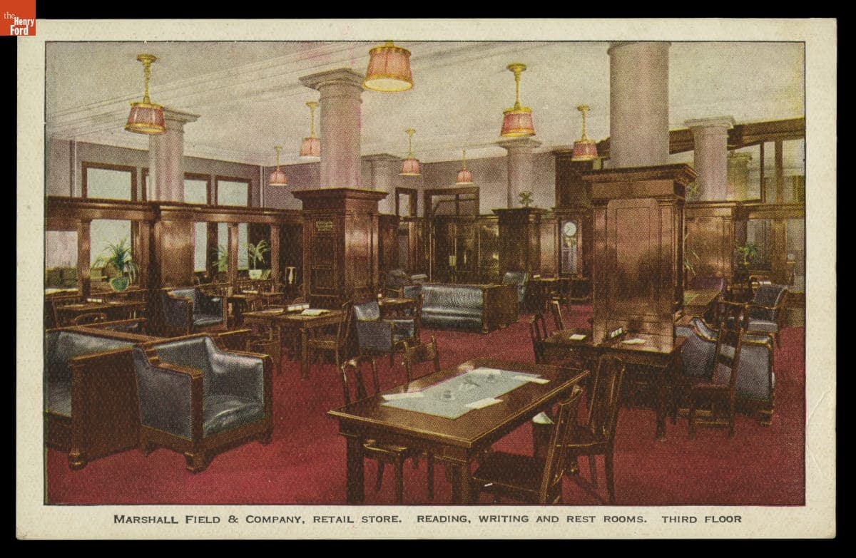 "Marshall Field & Company Retail Store, Reading, Writing and Rest Rooms," circa 1930