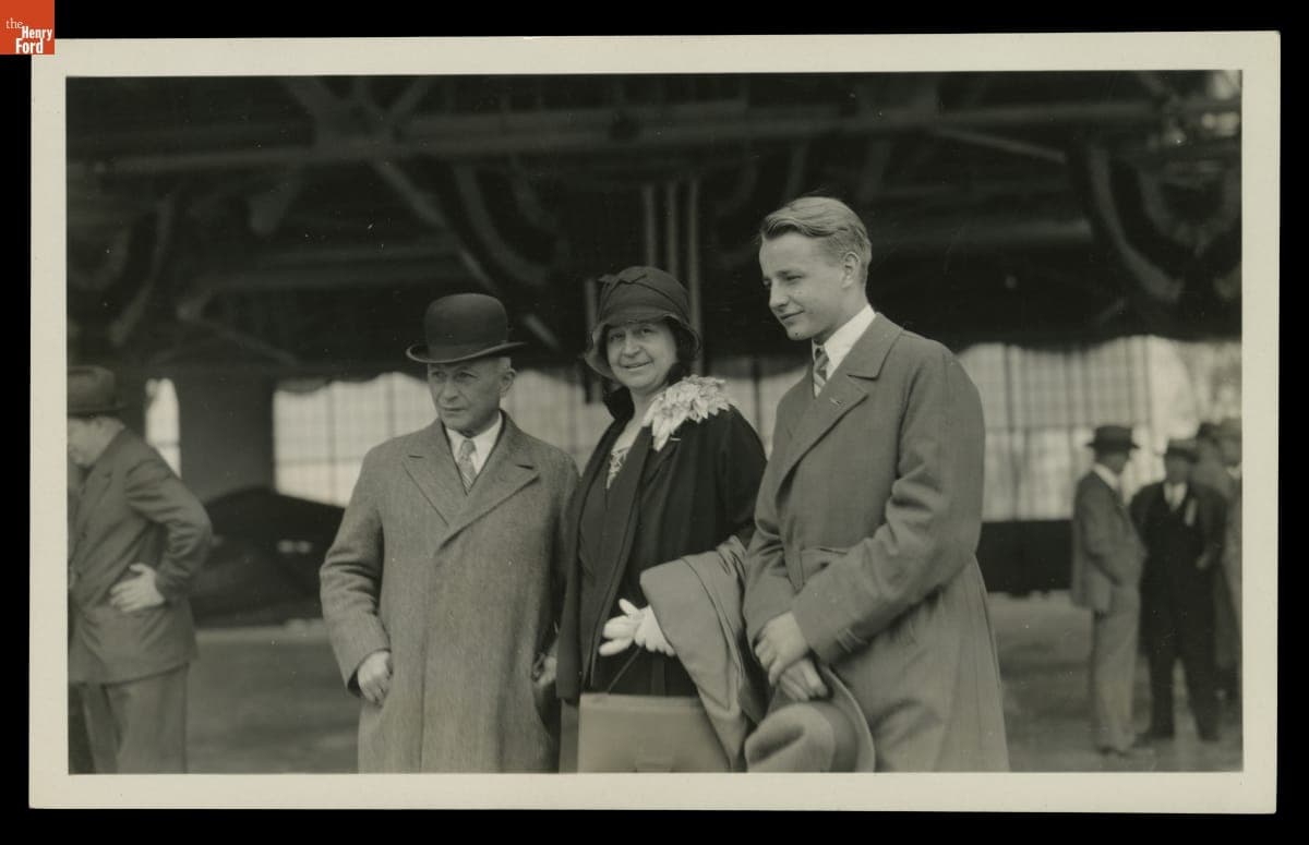 Hugo Junkers and Family at Ford Airport to Greet the Bremen Fliers, May 17, 1928
