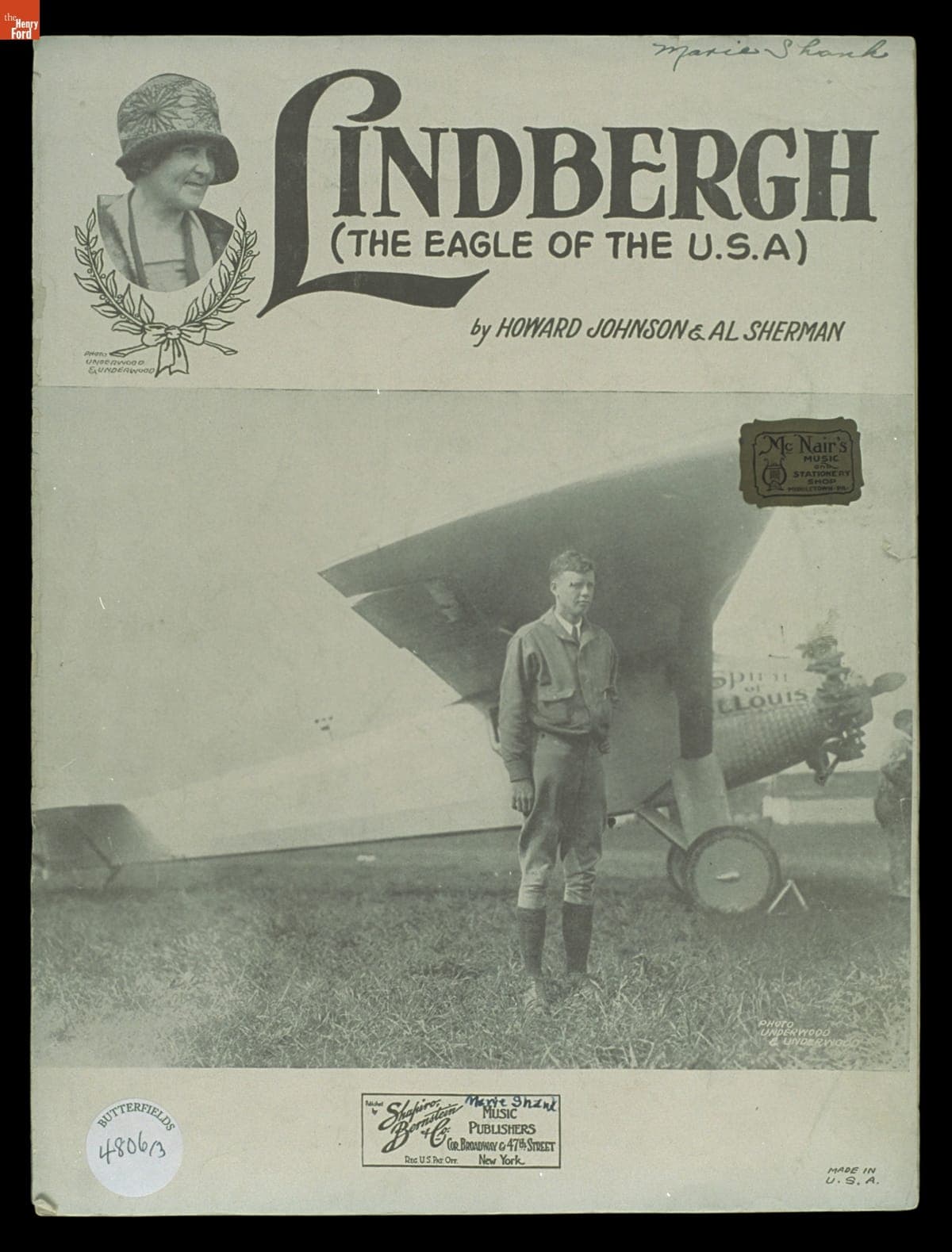 "Lindbergh (The Eagle of the U.S.A.)," 1927