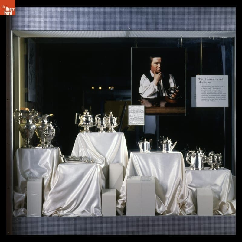 Paul Revere Silver in the "Made in America" Exhibit, Henry Ford Museum, 1992