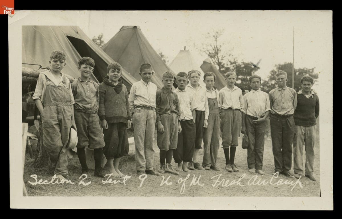Children at University of Michigan Fresh Air Camp, 1926