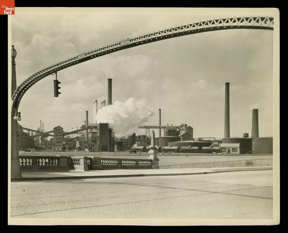 Ford Rouge Plant, View from the Dix Avenue Bridge, Dearborn, Michigan, 1934