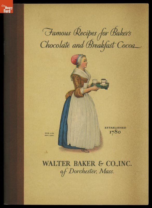 Baker's Chocolate Recipe Booklet, 1928, "Famous Recipes for Baker's Chocolate and Breakfast Cocoa"