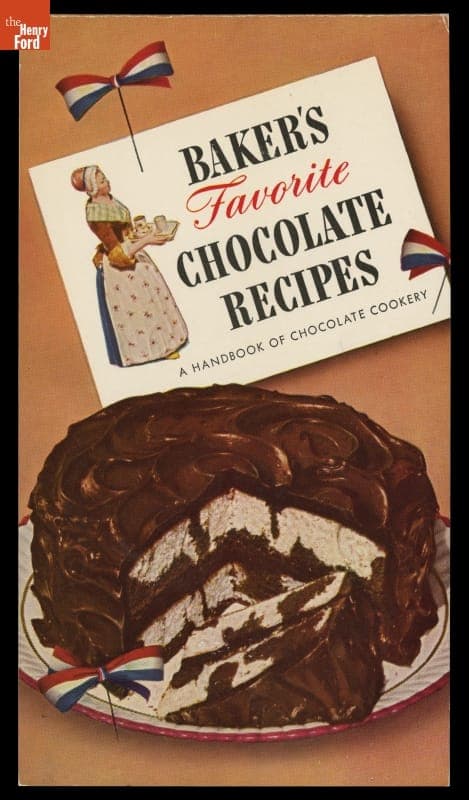 Baker's Chocolate Recipe Booklet, 1958, "Baker's Favorite Chocolate Recipes, A Handbook of Chocolate Cookery"