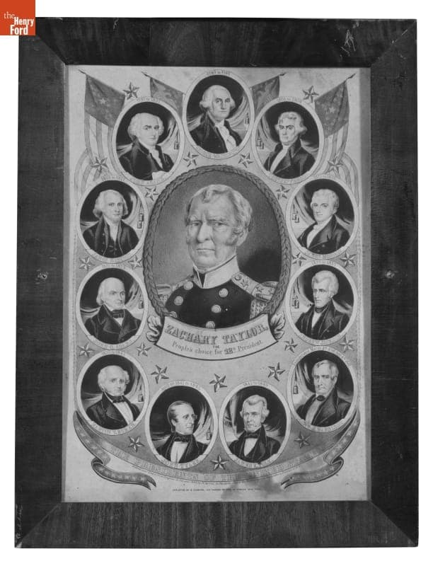 Lithograph, "The Presidents of the United States," 1848